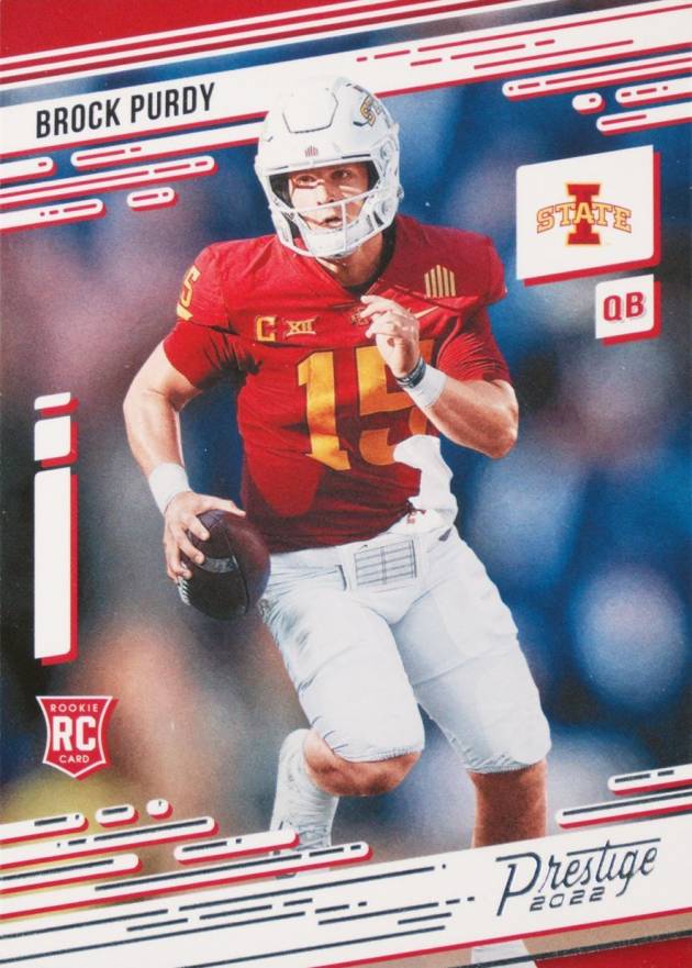 2022 Panini Chronicles Draft Picks Prestige Brock Purdy #25 Football Card