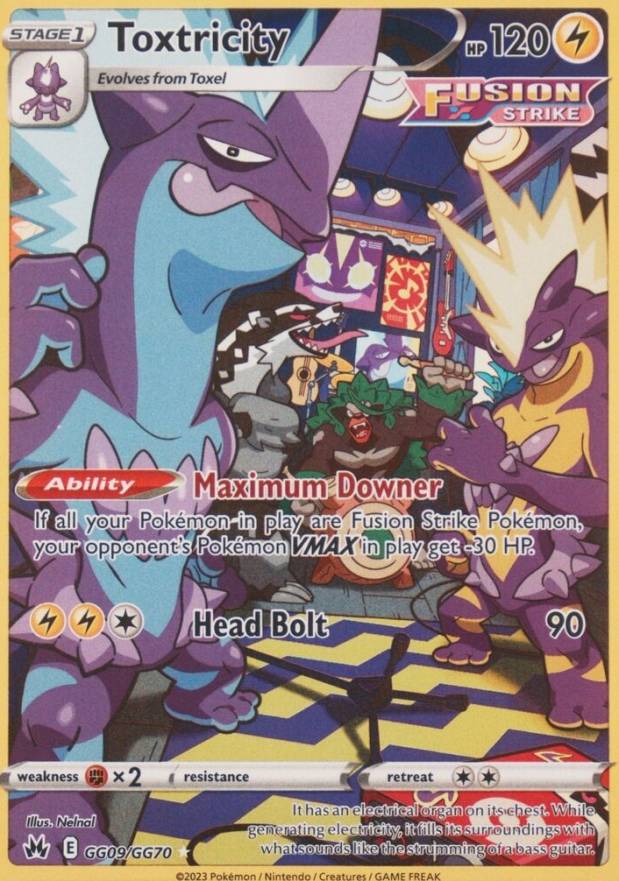 2023 Pokemon Sword & Shield Crown Zenith Full Art/Toxtricity #GG09 TCG Card