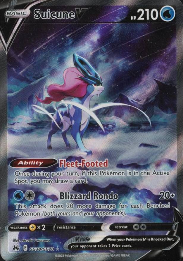 2023 Pokemon Sword & Shield Crown Zenith Full Art/Suicune V #GG38 TCG Card