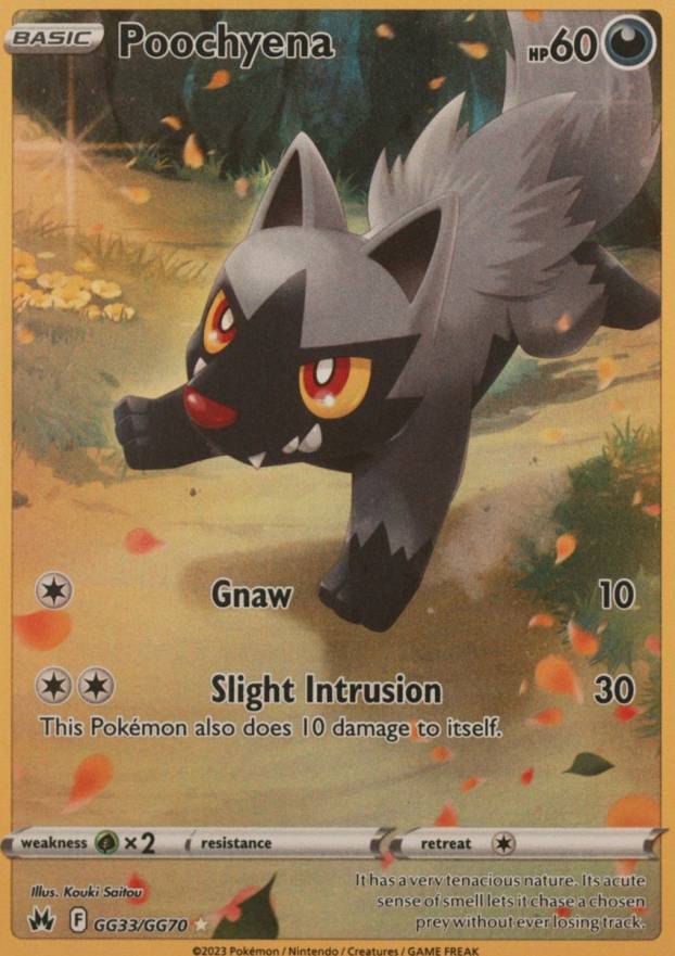 2023 Pokemon Sword & Shield Crown Zenith Full Art/Poochyena #GG33 TCG Card