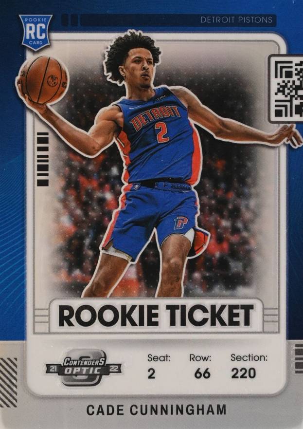 2021 Panini Contenders Optic Rookie Ticket Cade Cunningham #25 Basketball Card