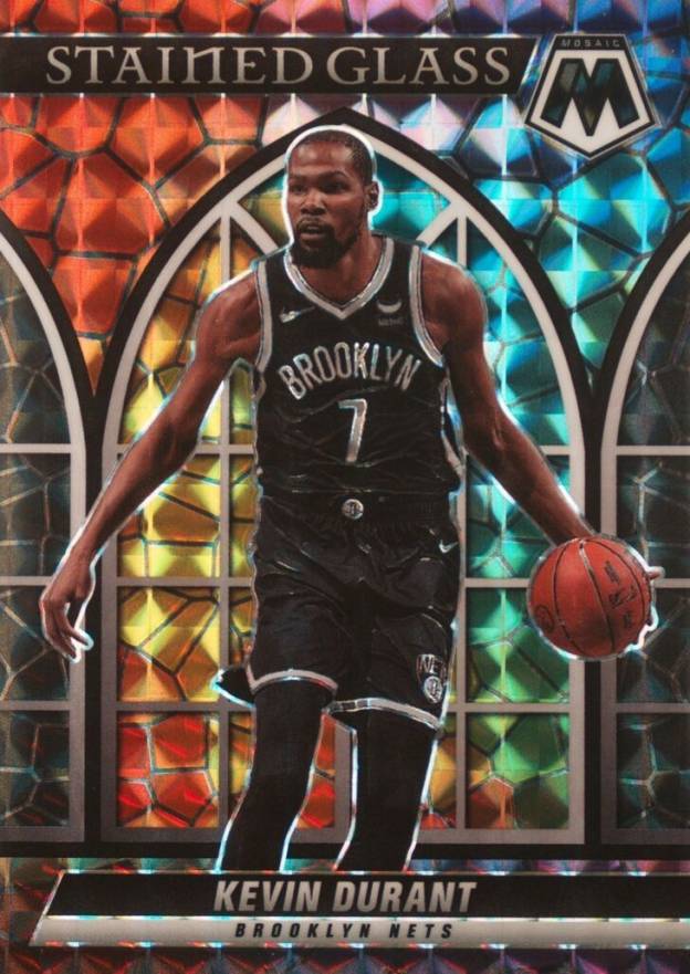 2021 Panini Mosaic Stained Glass Kevin Durant #7 Basketball Card