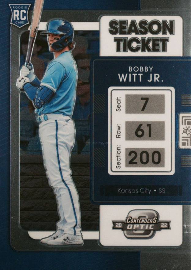 2022 Panini Chronicles Contenders Optic Bobby Witt Jr. #19 Baseball Card