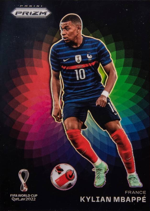 2022 Panini Prizm World Cup Qatar Color Wheel Kylian Mbappe #7 Soccer Card