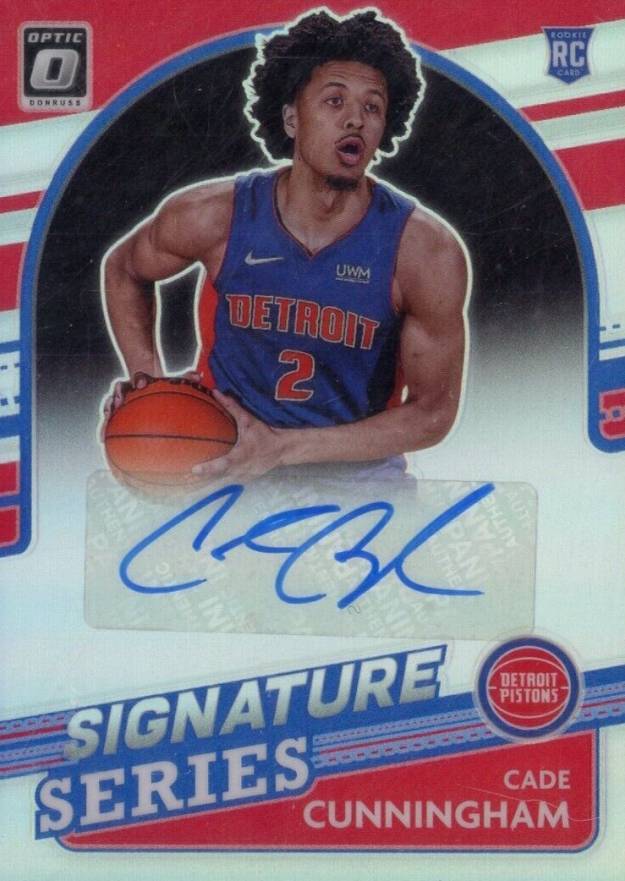 2021 Panini Donruss Optic Signature Series Cade Cunningham #SSCCN Basketball Card