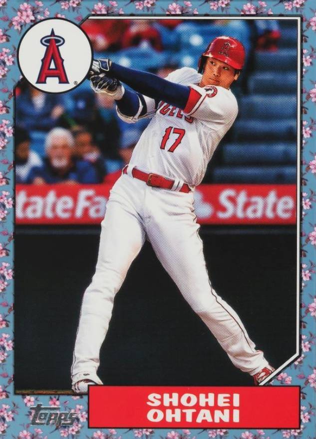 2022 Topps Japan Edition 1987 Topps Cherry Tree Variation Shohei Ohtani #1 Baseball Card