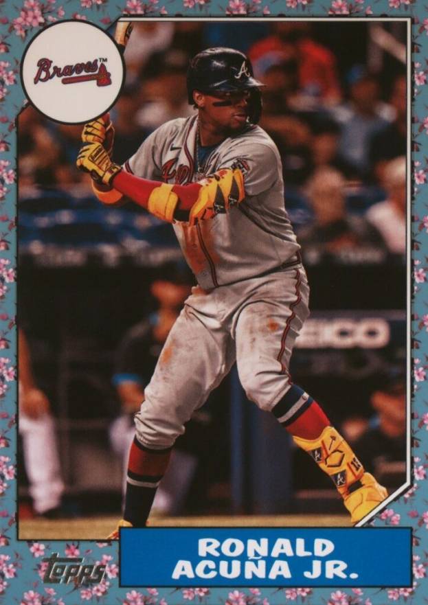 2022 Topps Japan Edition 1987 Topps Cherry Tree Variation Ronald Acuna Jr. #3 Baseball Card