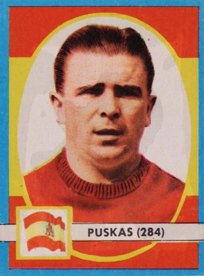 1961 Collezioni Lampo Figurine Del Campionato DI Calcio Ferenc Puskas #284 Soccer Card