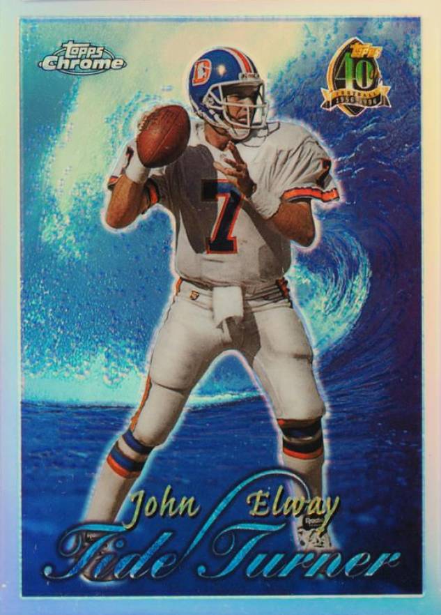 1996 Topps Chrome Tide Turners  John Elway #TT15 Football Card