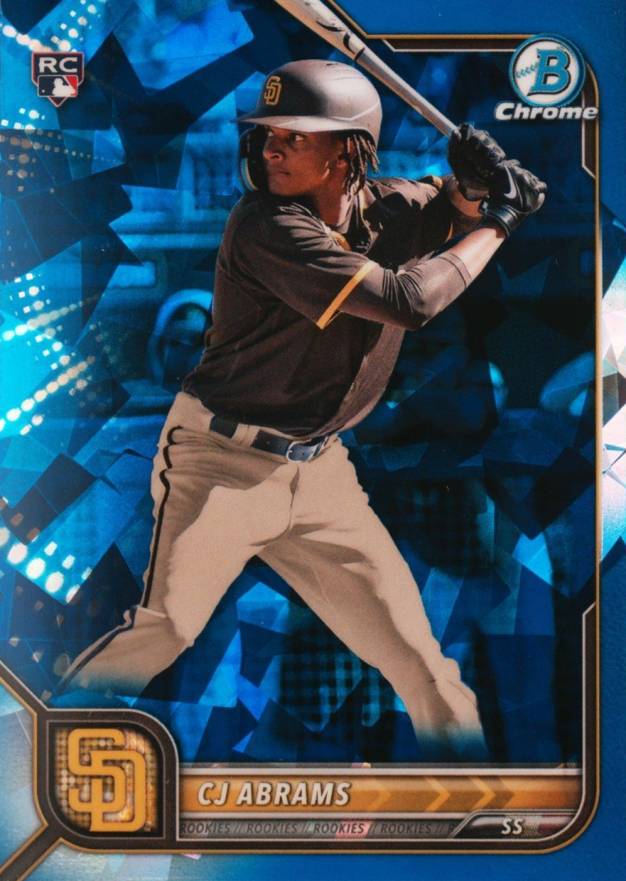 2022 Bowman Chrome Sapphire Edition CJ Abrams #12 Baseball Card