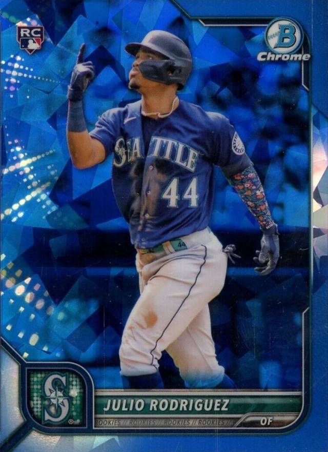 2022 Bowman Chrome Sapphire Edition Julio Rodriguez #48 Baseball Card