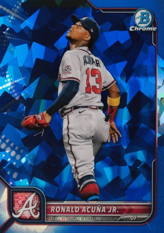 2022 Bowman Chrome Sapphire Edition Ronald Acuna Jr. #58 Baseball Card