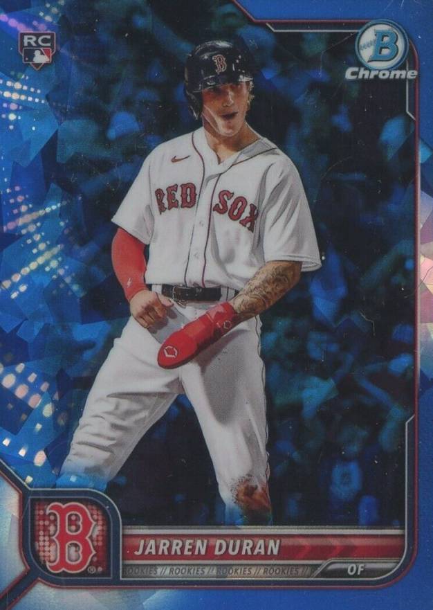 2022 Bowman Chrome Sapphire Edition Jarren Duran #16 Baseball Card