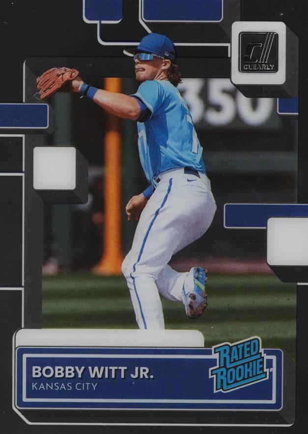 2022 Panini Chronicles Clearly Donruss Bobby Witt Jr. #74 Baseball Card