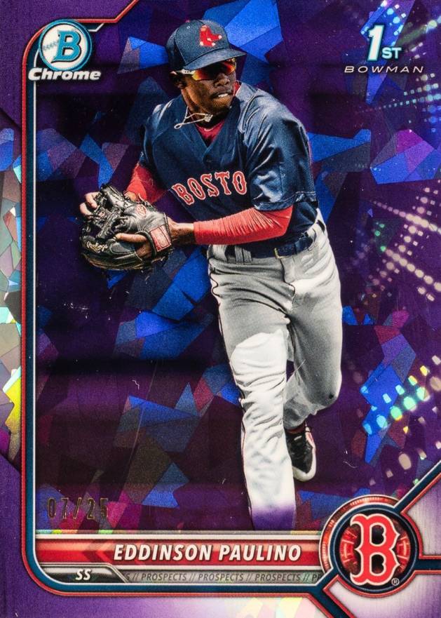 2022 Bowman Chrome Sapphire Edition Prospects Eddinson Paulino #BCP175 Baseball Card