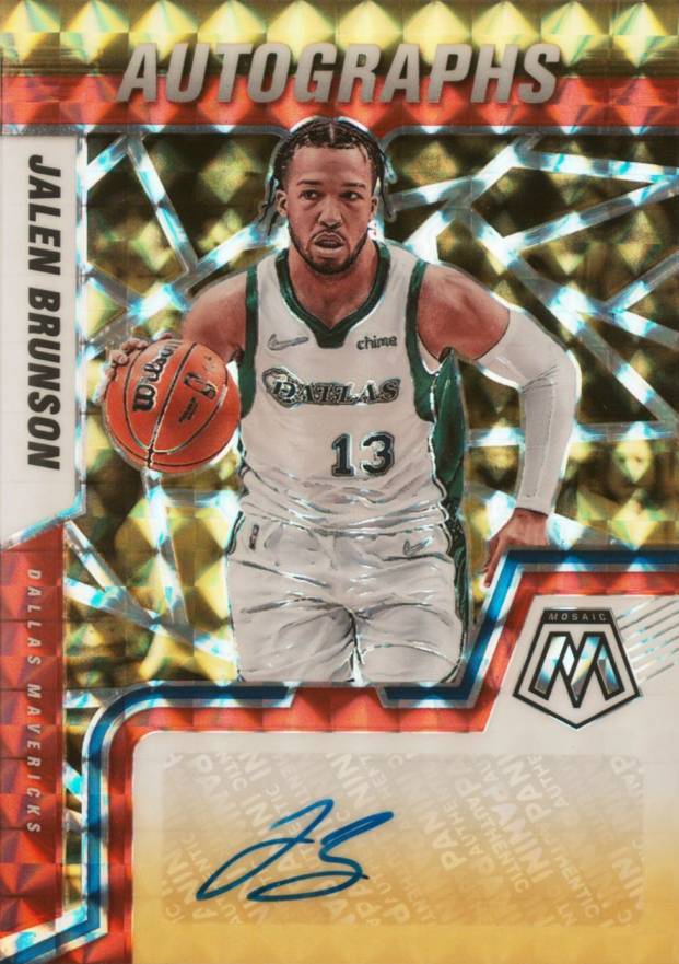 2021 Panini Mosaic Autographs Mosaic Jalen Brunson #AMABS Basketball Card