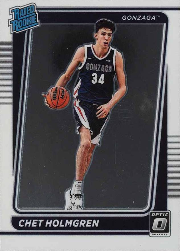 2022 Panini Chronicles Draft Picks Donruss Optic Rated Rookie Chet Holmgren #1 Basketball Card