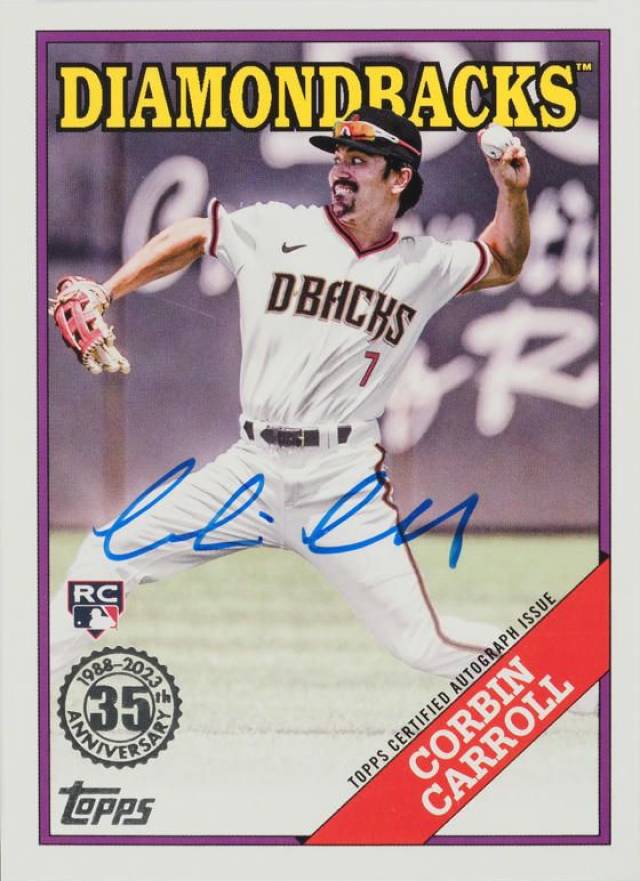 2023 Topps 1988 Topps Baseball Autographs Corbin Carroll #88BACAR Baseball Card