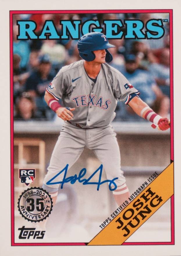 2023 Topps 1988 Topps Baseball Autographs Josh Jung #88BAJJ Baseball Card