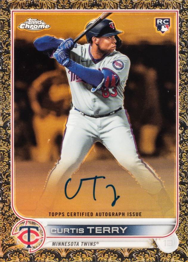 2022 Topps Gilded Collection Topps Chrome Gold Etch Autographs Curtis Terry #CUT Baseball Card