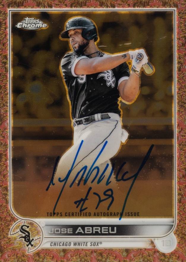 2022 Topps Gilded Collection Topps Chrome Gold Etch Autographs Jose Abreu #ABR Baseball Card