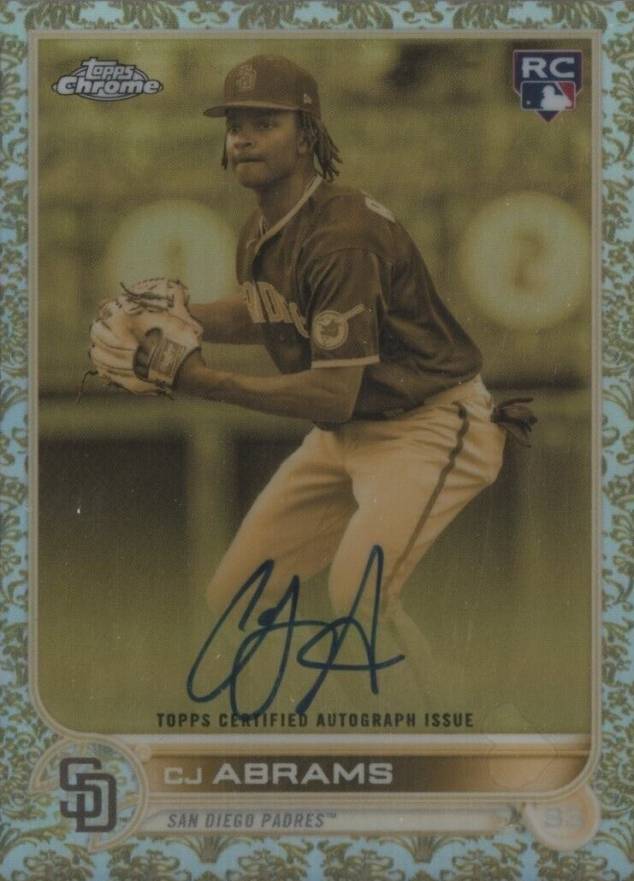 2022 Topps Gilded Collection Topps Chrome Cast in Gold Autographs CJ Abrams #CGACA Baseball Card