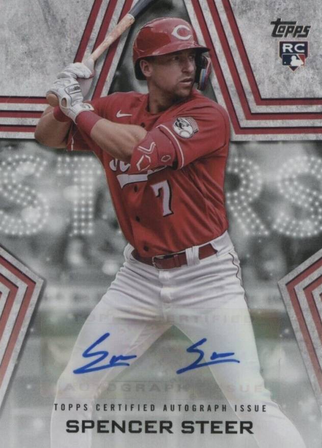 2023 Topps Baseball Stars Autographs Spencer Steer #BSASS Baseball Card