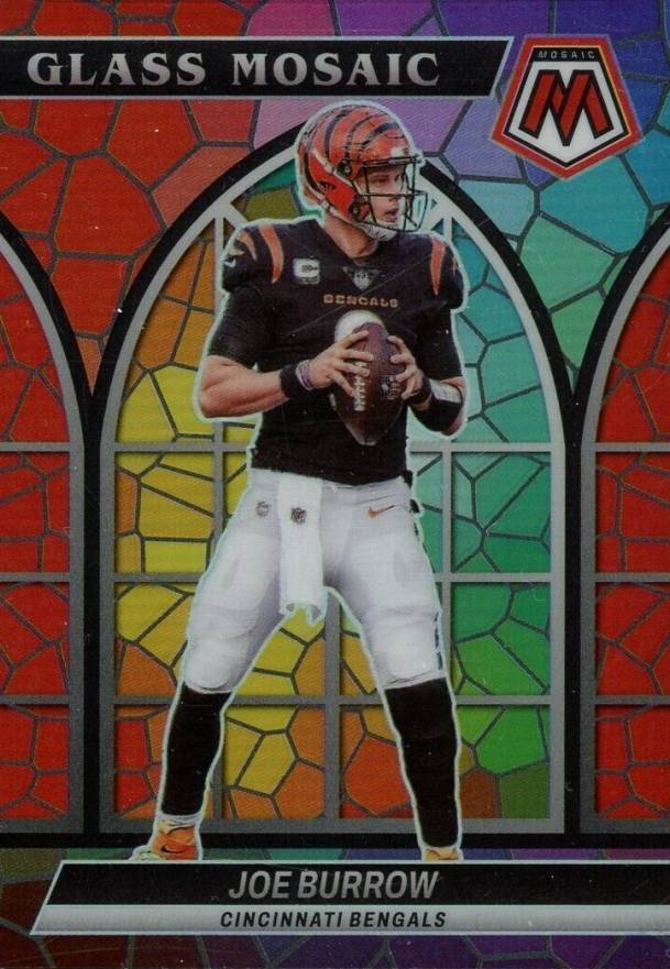 2022 Panini Mosaic Glass Mosaic Joe Burrow #GM5 Football Card