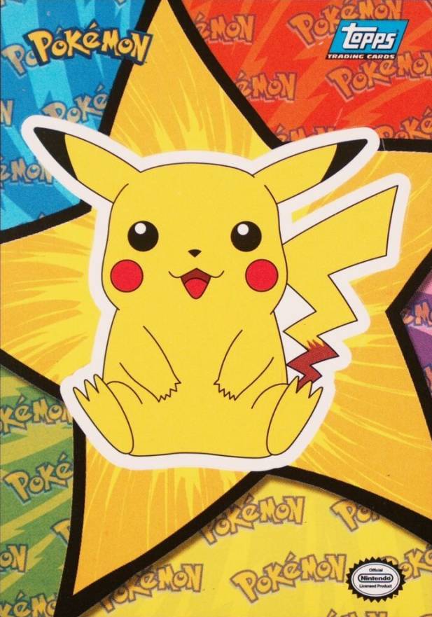 1999 Topps Pokemon the Movie Edt Sticker Cards Pikachu # TCG Card