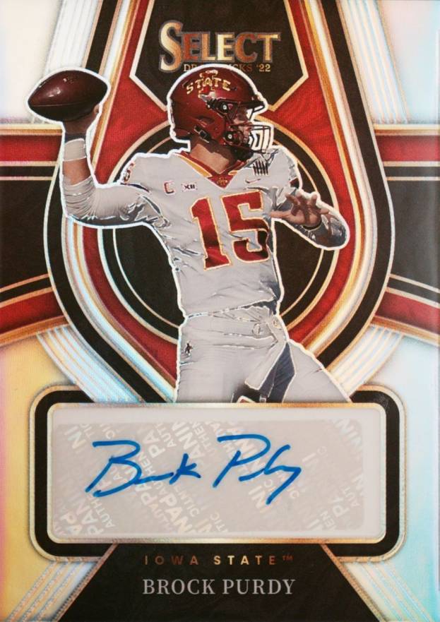 2022 Panini Select Draft Picks Rookie Signatures Brock Purdy #RSBPU Football Card