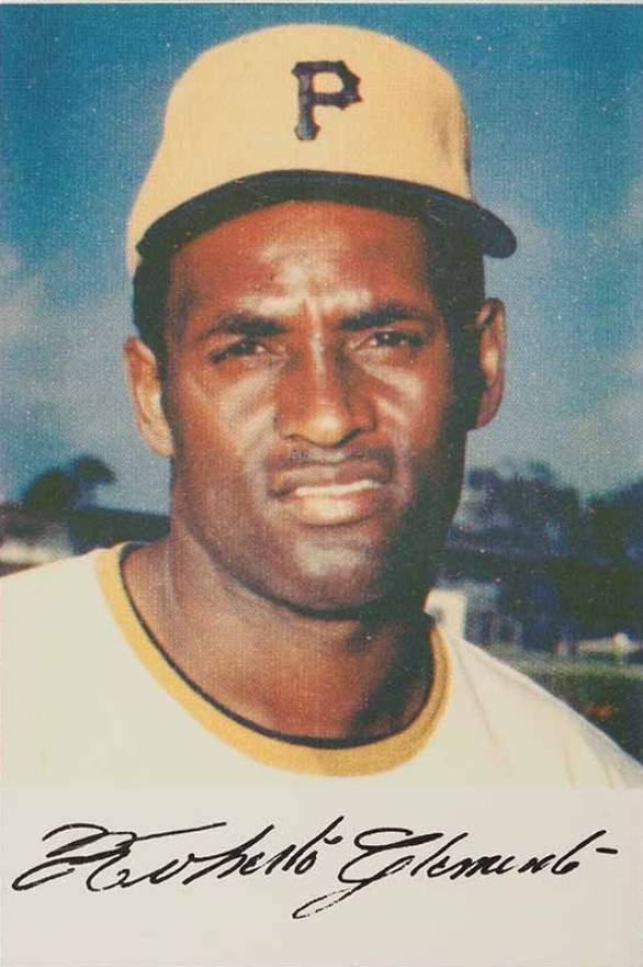 1972 Daily Juice Co. Hand Cut Roberto Clemente # Baseball Card