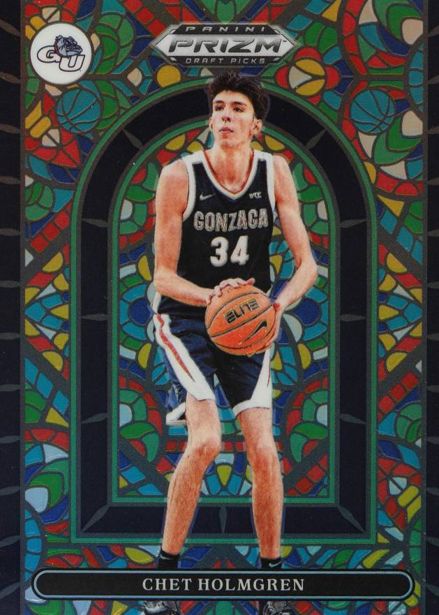 2022 Panini Prizm Draft Picks Stained Glass Chet Holmgren #SGCH Basketball Card