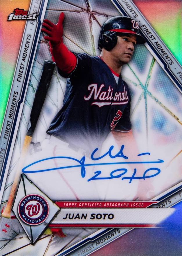 2022 Topps Finest Finest Moments Autographs Juan Soto #FMAJS Baseball Card