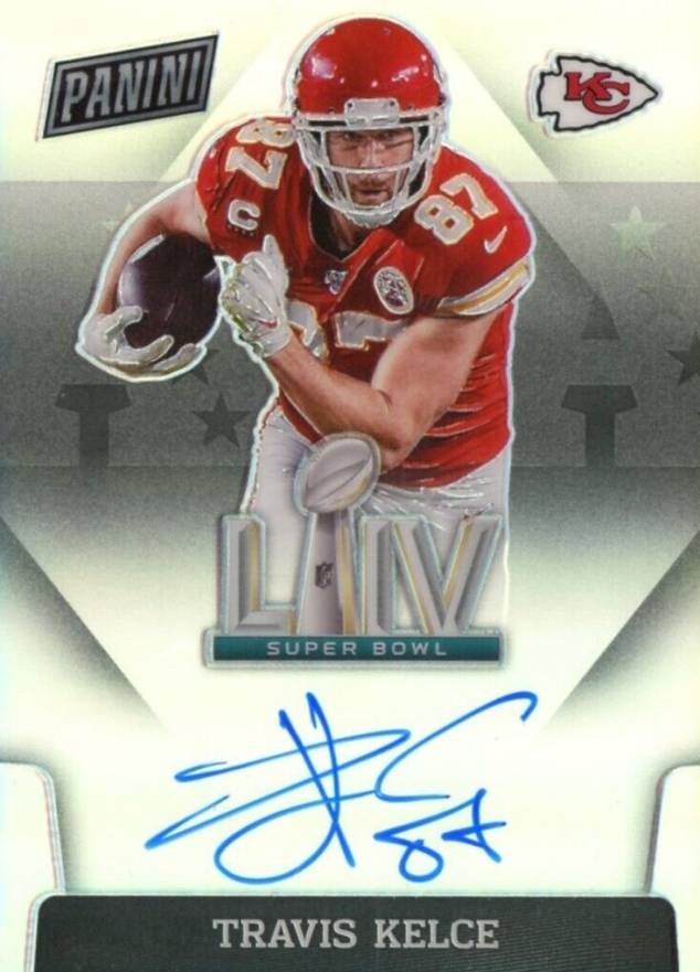 2020 Panini Chronicles Super Bowl Signatures Prizm Travis Kelce #TK Football Card