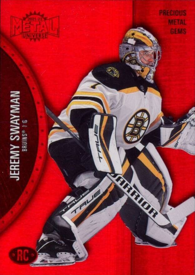 2021 Skybox Metal Universe Jeremy Swayman #170 Hockey Card