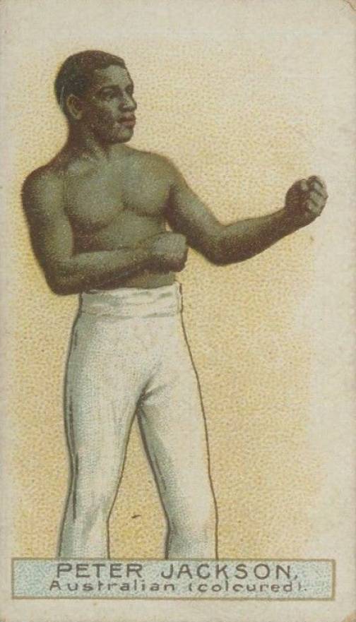 1911 W.D. & H.O. Wills Boxers Green Stars & Circle Back Boxing Peter Jackson # Other Sports Card