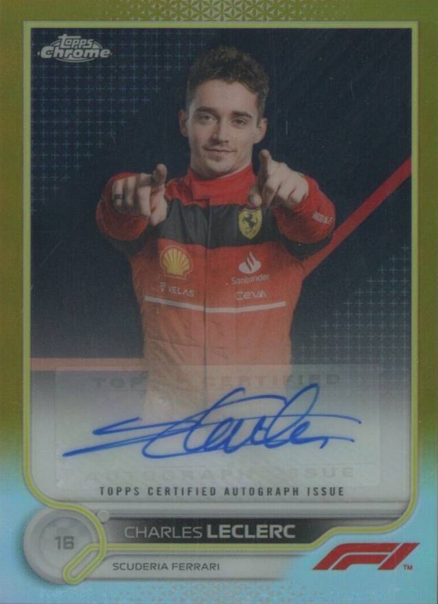 2022 Topps Chrome Formula 1 Chrome Autographs Charles Leclerc #CACCL Other Sports Card