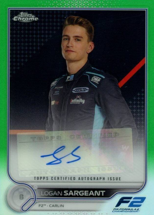 2022 Topps Chrome Formula 1 Chrome Autographs Logan Sargeant #CACLS2 Other Sports Card