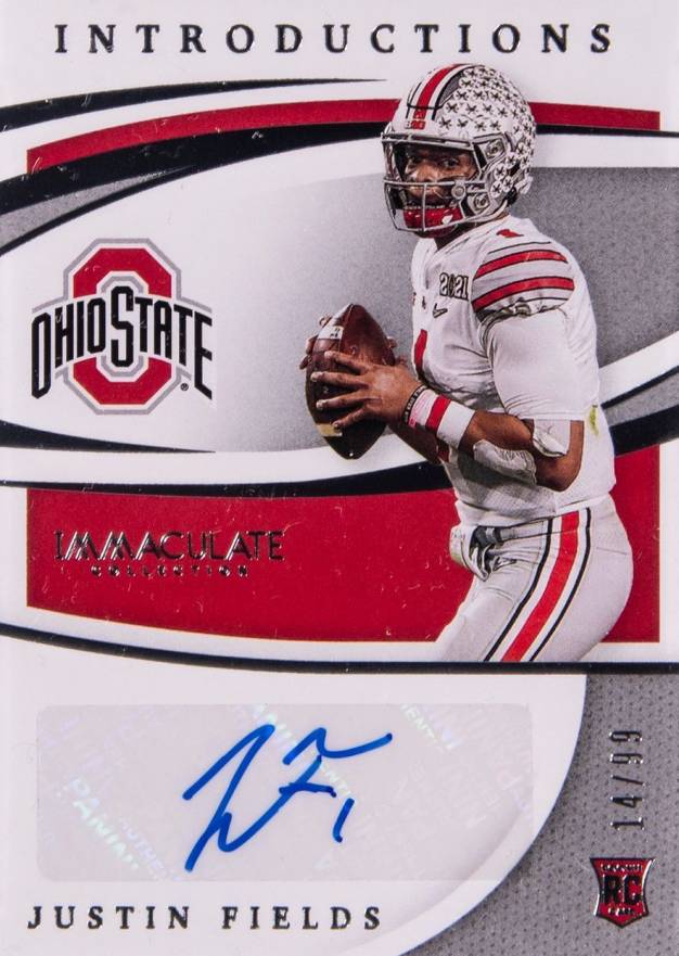 2021 Panini Immaculate Collection Collegiate Immaculate Introductions Justin Fields #JF Football Card