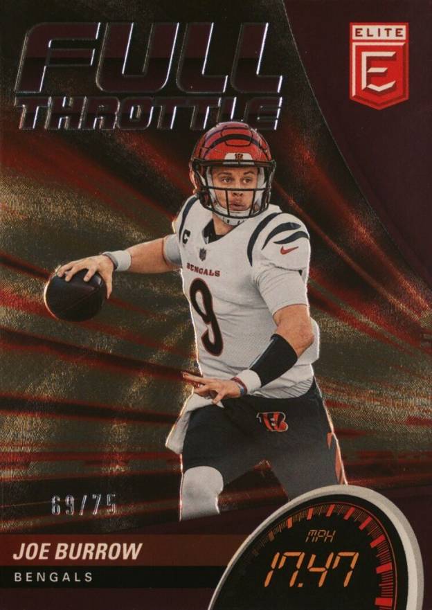 2022 Panini Donruss Elite Full Throttle Joe Burrow #FT16 Football Card