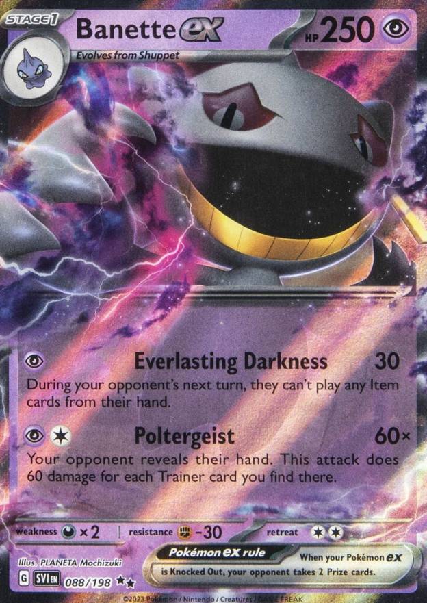 2023 Pokemon SVI EN-Scarlet & Violet Banette EX #088 TCG Card