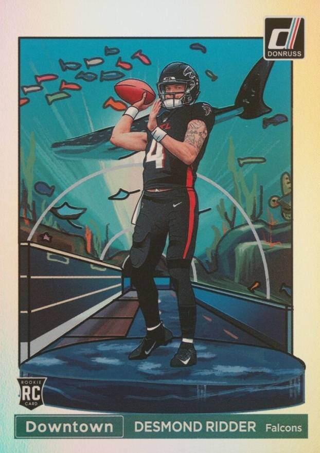 2022 Panini Donruss Downtown Desmond Ridder #DTDR Football Card