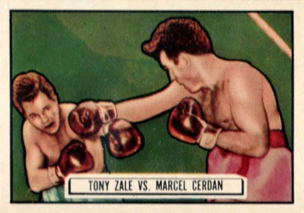 1951 Topps Ringside  Tony Zale Vs Marcel Cerdan #44 Other Sports Card