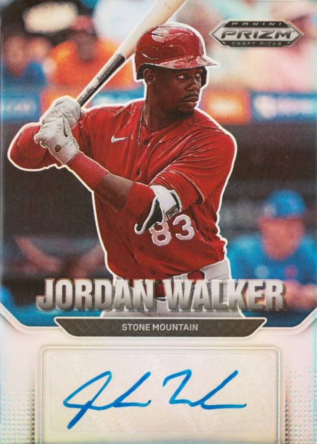 2022 Panini Prizm Draft Picks Autographs Jordan Walker #AUJW Baseball Card