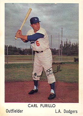 1960 Bell Brand Dodgers Carl Furillo #8 Baseball Card