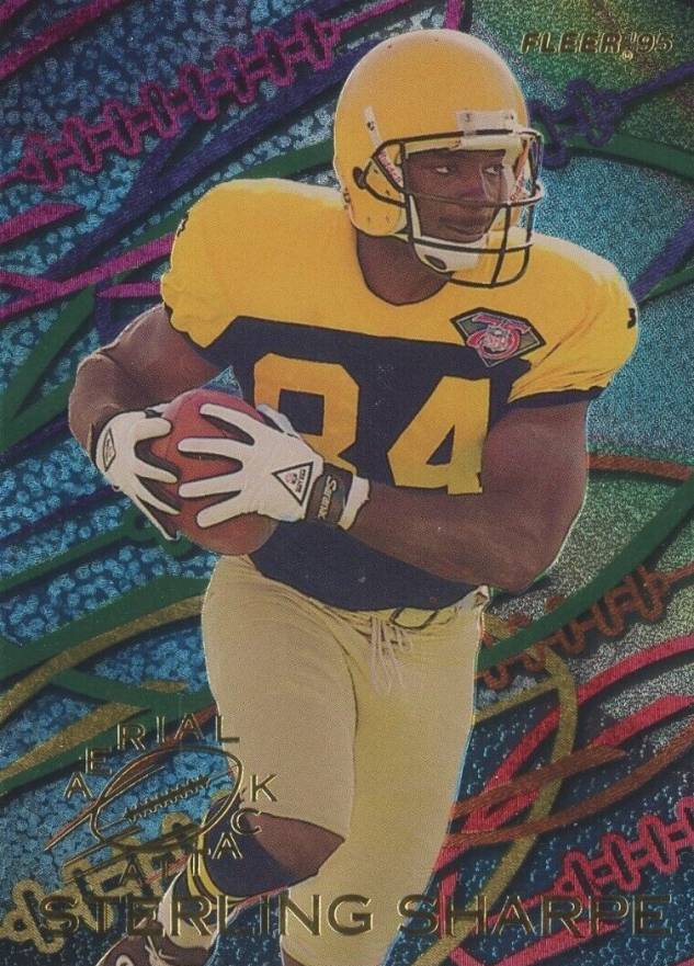 1995 Fleer Aerial Attack Sterling Sharpe #6 Football Card