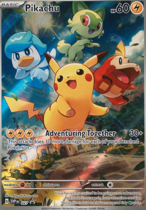 2023 Pokemon SVP EN-SV Black Star Promo Pikachu #027 TCG Card