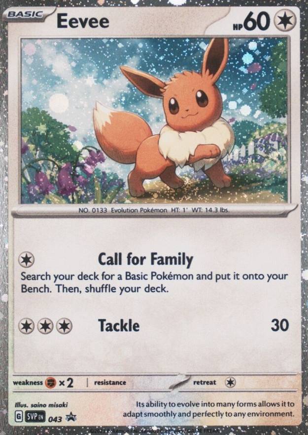 2023 Pokemon SVP EN-SV Black Star Promo Eevee #043 TCG Card