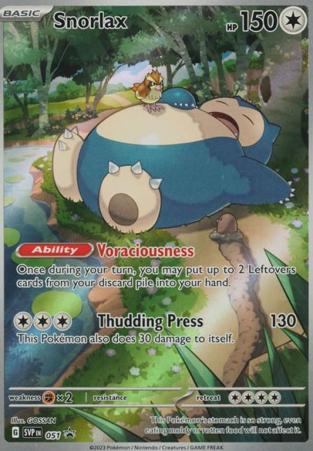 2023 Pokemon SVP EN-SV Black Star Promo Snorlax #051 TCG Card