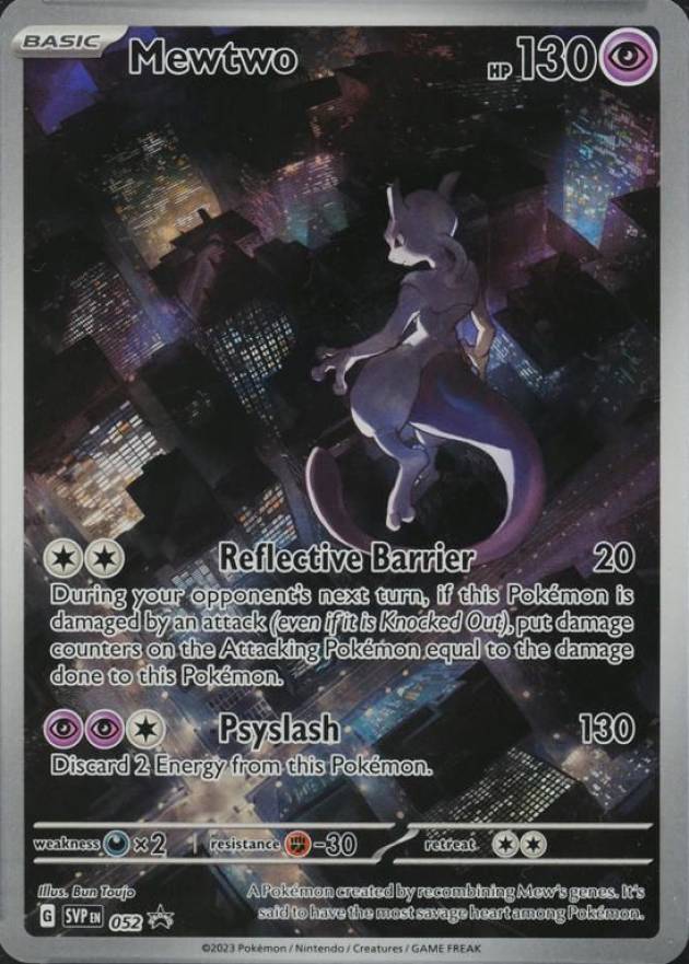 2023 Pokemon SVP EN-SV Black Star Promo Mewtwo #052 TCG Card